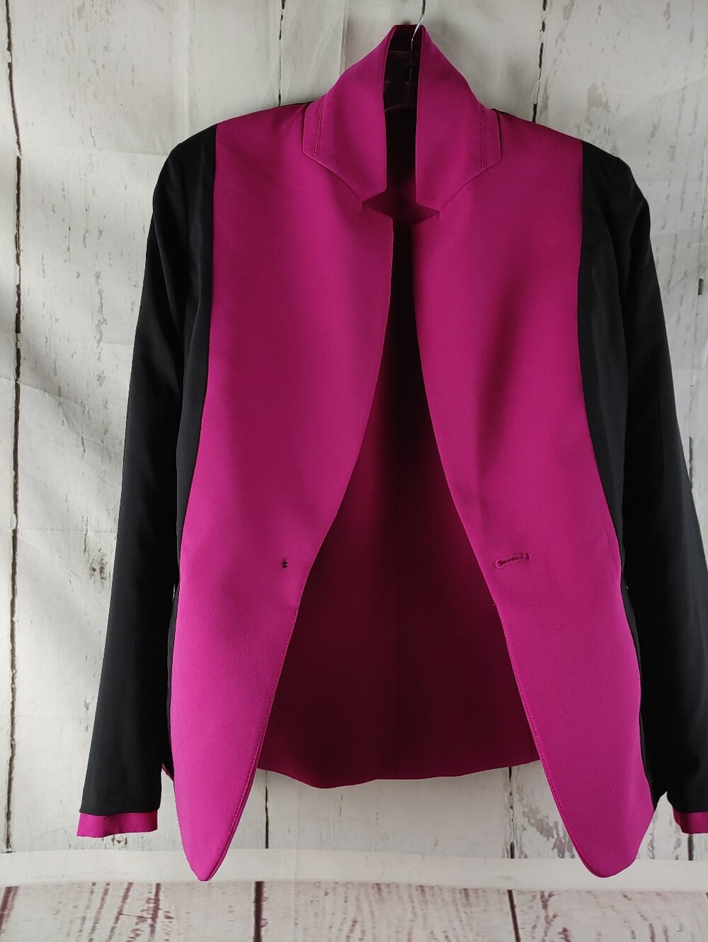 Tahari Women's Fuschia Pink Single-Button Blazer Size 2 - Picture 10 of 14